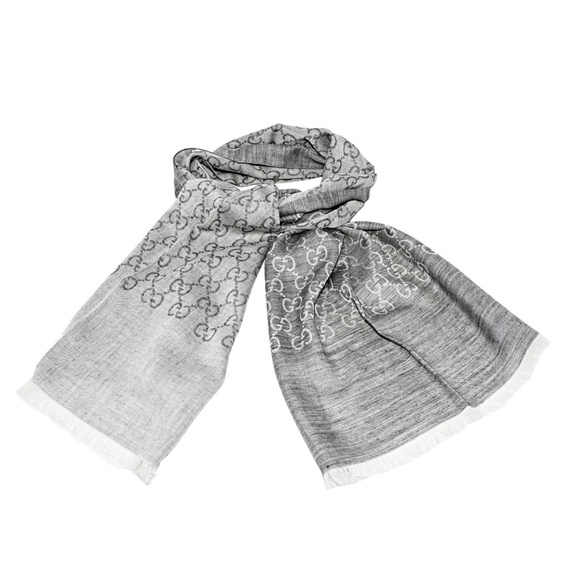 gucci silk scarf black